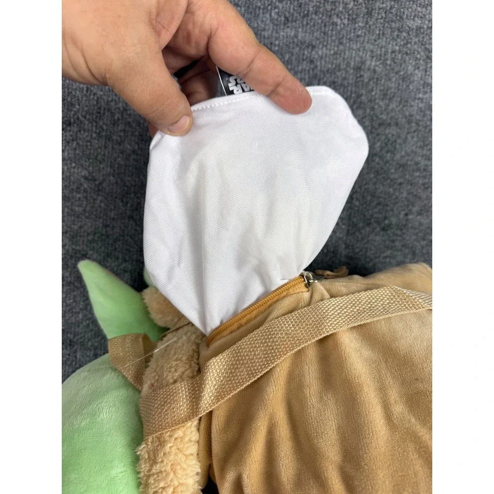 Star Wars Mandalorian Grogu Plush Backpack The Child Bioworld Green Tan 12